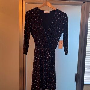 Bailey 44 Faux Wrap Black Dress